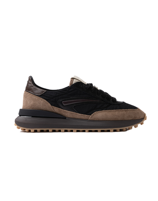 SNEAKERS UOMO " ATHLETA NYLON " - NERO MARRONE ATHLETA NYOLN BLACK D.A.T.E. 