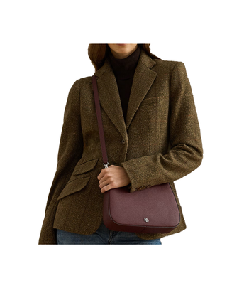 BORSA IN VERA PELLE " DANNI " - DARK GARNET 431883768 052 RALPH LAUREN 
