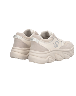SNEAKERS DONNA CON PLATFORM IN PELLE E SUEDE - BEIGE BF5061 S1400 LIU JO SHOES 