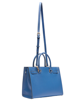BORSA IN ECO PELLE " HALONA " - AZZURRO