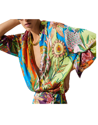 CAMICIA FANTASIA IN RASO STAMPATO WA6485T471A P9363 LIU JO 