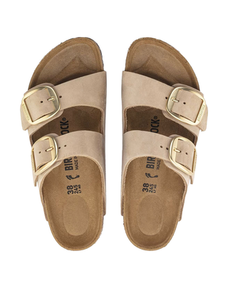 SANDALO ARIZONA CON FIBBIA GRANDE IN PELLE NUBUCK - SAND CASTLE 1024064-S SANDCASTLE BIRKENSTOCK 