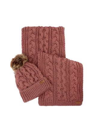 SET REGALO DONNA CAPPELLO E SCIARPA PENSHAW - ROSA LGS0025 PI74 BARBOUR 