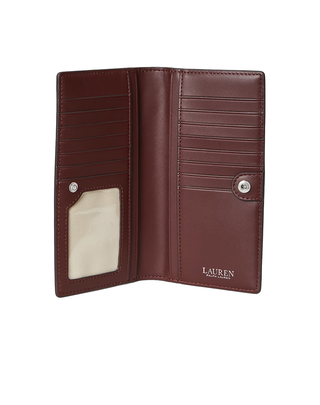 PORTAFOGLIO IN VERA PELLE - DARK GARNET 432802917 062 RALPH LAUREN 