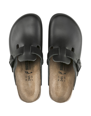 SABOT UNISEX "BOSTON SUPER GRIP" IN PELLE NATURALE - NERO
