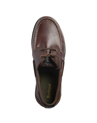 SCARPE DA BARCA UOMO IN PELLE " ROTHLEY " - DARK BROWN MFO0835 BR77 BARBOUR 