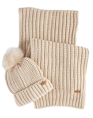 SET REGALO CAPPELLO E SCIARPA SALTBURN - BEIGE LGS0023 ST15 BARBOUR 