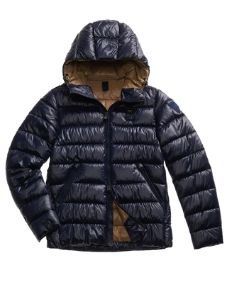 PIUMINO UOMO "ADAMS" IMBOTTITO OVATTA - BLU INTERNO TABACCO 25WBLUC02079 888TB BLAUER 