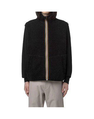 GILET UOMO YANNICK SHERPA POLAR REVERSIBLE - NERO K3132QW AVA K-WAY 