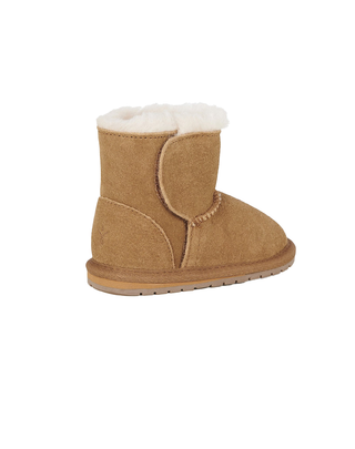 STIVALETTO INFANT "TODDLE" IN PELLE - CHESTNUT B10737- CHESTNUT EMU 