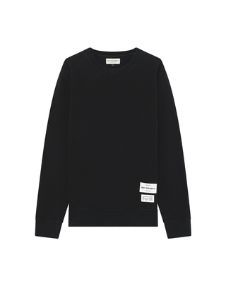 FELPA UOMO GIROCOLLO CONTRACT NUMBER - NERA CREW NECK BRUSH NUMBER BLACK ROY ROGERS 