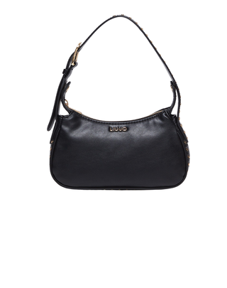 PICCOLA BORSA IN SIMIL PELLE CON BORCHIE - NERO