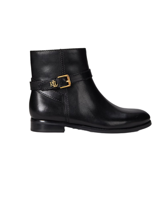 STIVALETTI DONNA IN PELLE " BROOKE II " - NERO 802967768 001 RALPH LAUREN 