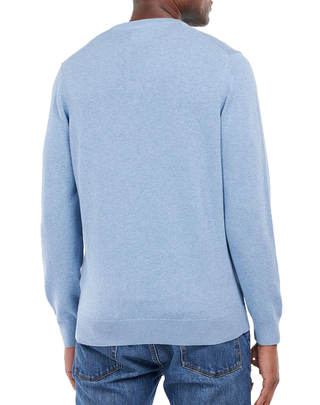 MAGLIONE UOMO GIROCOLLO IN PIMA COTTON - DARK CHAMBRAY