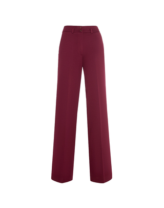 PANTALONE DONNA IN MISTO VISCOSA - BORGOGNA P074VU MA641 MANILA GRACE 