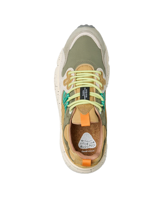 SNEAKERS UOMO YAMANO 3 - VERDE MARRONE 001-2017818-01 3B46 FLOWER MOUNTAIN 