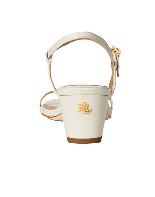 SANDALO IN CUOIO NAPPA " LAINEE " - BIANCO 802P00097 004 RALPH LAUREN 