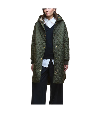 GIACCA DONNA "HILARY" TRAPUNTATA- VERDE LQU1838 OL74 BARBOUR 
