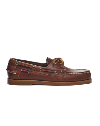MOCASSINO BARCA DA UOMO " DOCKSIDES PORTLAND " IN PELLE MARRONE 70000G0 A2O SEBAGO 