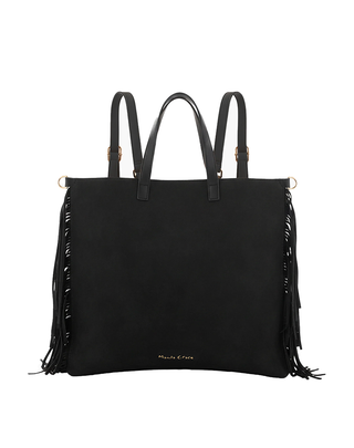 BORSA-ZAINO IN SIMIL PELLE CON FRANGE - NERO DELAVATO B803EU N MANILA GRACE 