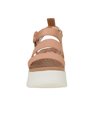 SANDALO DONNA CON PLATFORM " DELRAY BUCKLE CLASSIC " - TAN