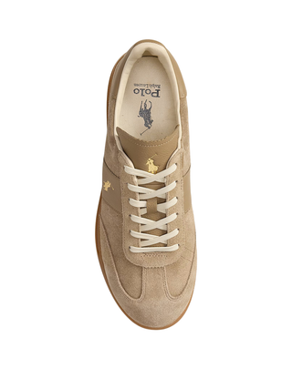 SNEAKERS UOMO " HERITAGE AERA " IN CAMOSCIO - BEIGE 809978010 002 RALPH LAUREN 