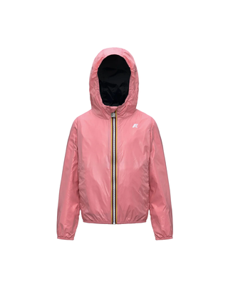 GIUBBINO GIRL 10-14 ANNI "P. LILY PLUS.2 REVERSIBLE" - BLACK PURE-PINK GERANIUM K61313W- C62 K-WAY 