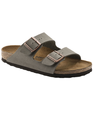 SANDALO ARIZONA PIANTA STRETTA IN BIRKO-FLOR NUBUCK - STONE 0151213 STONE BIRKENSTOCK 