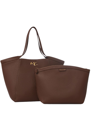 BORSA " CESTA MAXI " IN ECO PELLE - MOCHA