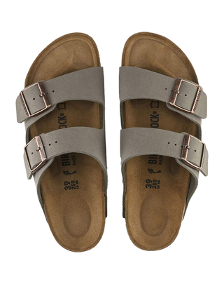 SANDALO ARIZONA PIANTA STRETTA IN BIRKO-FLOR NUBUCK - STONE 0151213 STONE BIRKENSTOCK 