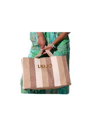 BORSA MARE A RIGHE - SABBIA 2A6026T2176 00133 LIU JO 