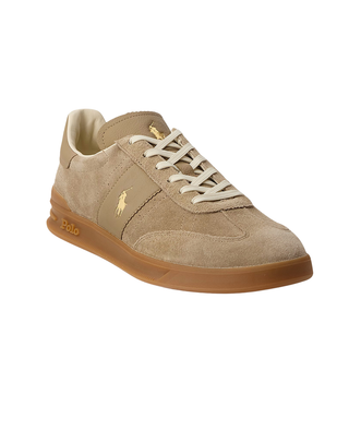 SNEAKERS UOMO " HERITAGE AERA " IN CAMOSCIO - BEIGE 809978010 002 RALPH LAUREN 