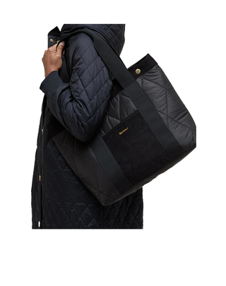 BORSA TRAPUNTATA " HEALY " - BLACK LBA0433 BK11 BARBOUR 