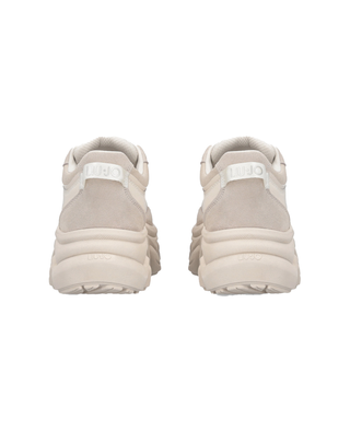 SNEAKERS DONNA CON PLATFORM IN PELLE E SUEDE - BEIGE BF5061 S1400 LIU JO SHOES 