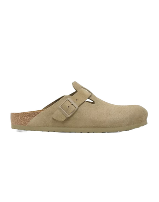 SABOT BOSTON IN PELLE SCAMOSCIATA - BEIGE 1025844 FADED KAKHI BIRKENSTOCK 