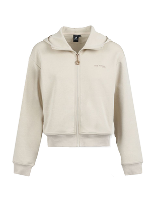 FELPA FULL ZIP CON CAPPUCCIO DONNA WILLO - BEIGE WILLO ZPED HOODIE BEIGE NO NAME 
