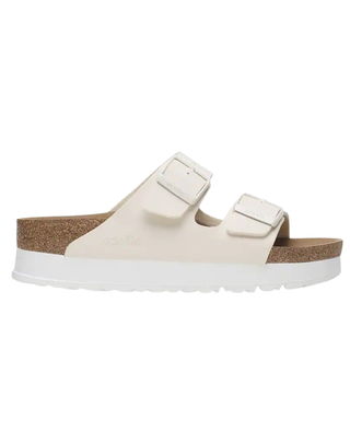 SANDALO " ARIZONA FLEX PLATFORM " IN BIRKO-FLOR / WHITE 1029127 EGGSHELL BIRKENSTOCK 