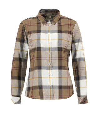 CAMICIA DONNA "BREDON" TARTAN - BEIGE SCURO LSH1353 ST72 BARBOUR 