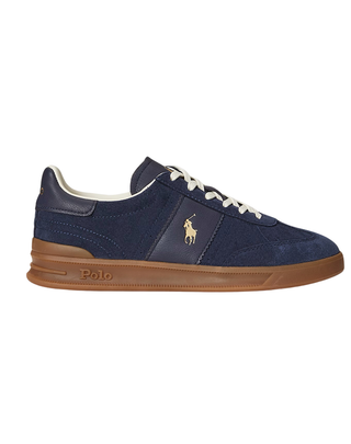 SNEAKERS UOMO " HERITAGE AERA " IN CAMOSCIO - BLU 809973707 002 RALPH LAUREN 