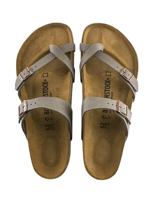 SANDALO DONNA " MAYARI" IN BIRKO-FLOR - STONE