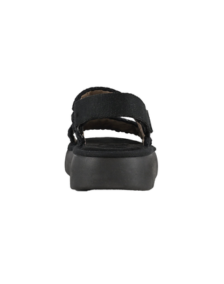 SANDALO IN PELLE SCAMOSCIATA MONOCROM - NERO 531001A BKBK MOU 