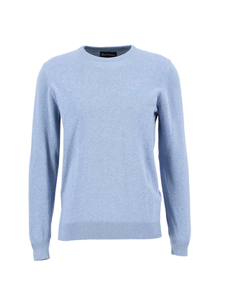 MAGLIONE UOMO IN COTONE PIMA - DARK CHAMBRAY MKN0932 BL14 BARBOUR 