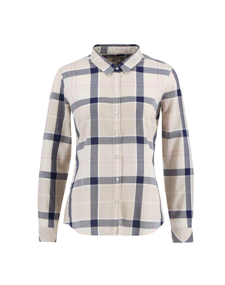 CAMICIA DA DONNA " BREDON " - FANTASIA TARTAN BEIGE BLU ROSA LSH1353 PI55 BARBOUR 