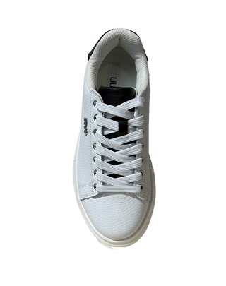SNEAKERS IN PELLE BOTTALATA - BIANCO NERO BF5059 S1005 LIU JO SHOES 