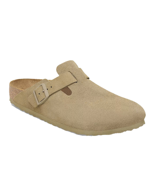 SABOT BOSTON IN PELLE SCAMOSCIATA - FADED KHAKI 1025844-S FADED KHAKI BIRKENSTOCK 