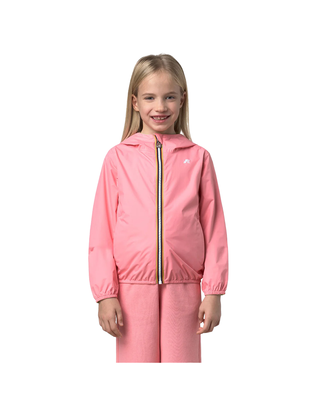 GIUBBINO GIRL 3-8 ANNI "P. LILY PLUS.2 REVERSIBLE" - PINK GERANIUM/YELLOW LIME K61313W C0W K-WAY 