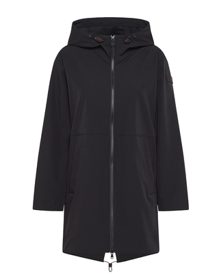 PARKA A CODA DI RONDINE "COLEO MD" IN NYLON STRETCH - NERO