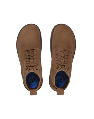 STIVALETTO STRINGATO UOMO " HIGHWOOD LACE MID " IN PELLE SCAMOSCIATA DARK TEA 1030965 DARK TEE BIRKENSTOCK 