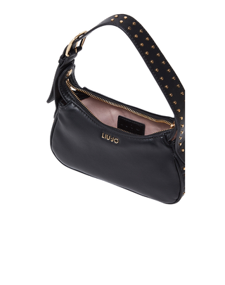 PICCOLA BORSA IN SIMIL PELLE CON BORCHIE - NERO