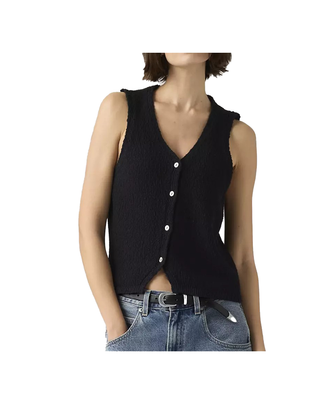 GILET DONNA MINI HELEN LAVORAZIONE  BOUCLE' - NERO 005AB-0001 U LEVI'S 